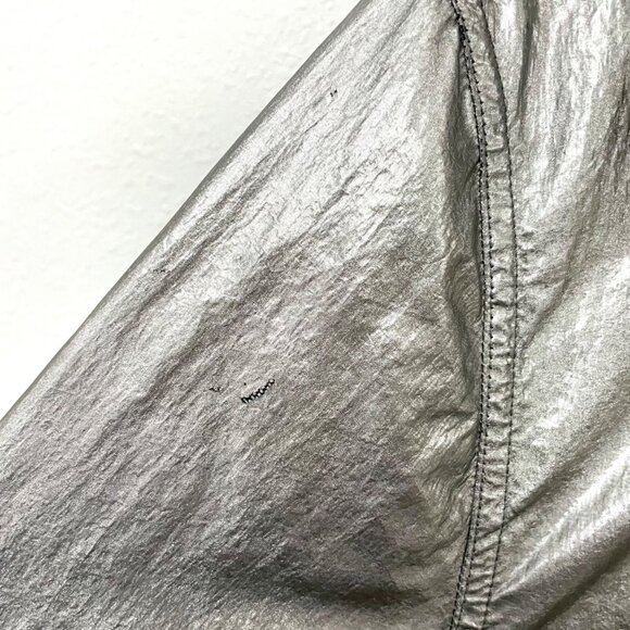 Lululemon Get Stellar Jacket Titanium Foil Windbreaker Hood Silver Size 10 - Picture 3 of 7